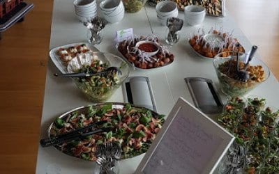 Salad bar and finger buffet corporate lunch