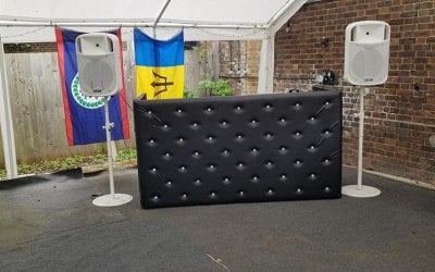 black Chesterfield booth
