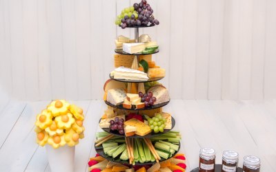 Deluxe 7 Tier Cheese Tower Display by Fruity Bouquets