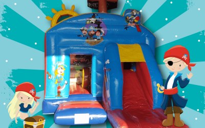Pirate Bouncy Castle and Slide Combo Boston