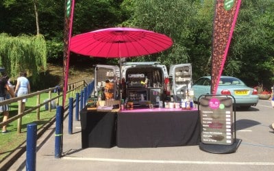Mobile coffee van at school sports day