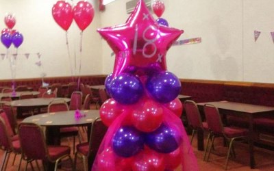 balloon cluster for 18th birthday