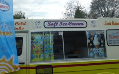 One of two ice cream vans 