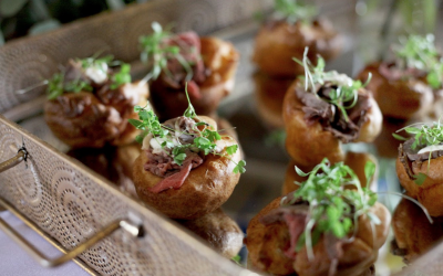 Canapés - An example of our Mini Yorkshire Beef & Horsesraddish