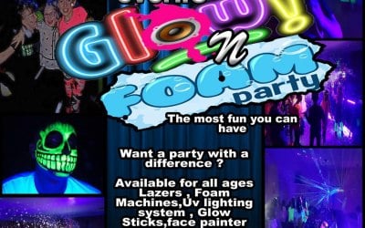 Glow and uv foam party