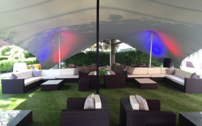 Stretch tent for Sky at the Belfry