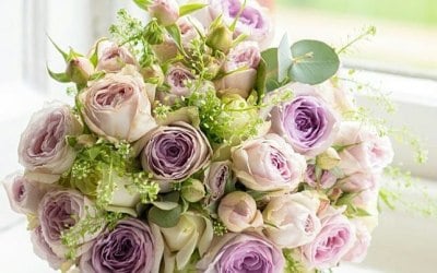 Lilacs and Pastal Rose Bouquet
