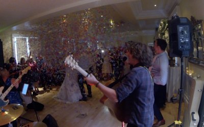 First dance fun with confetti cannons!!