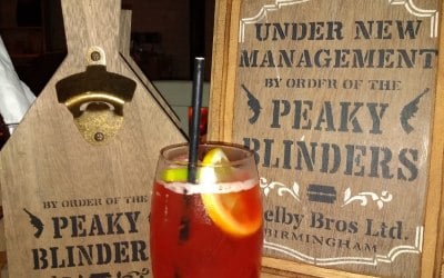 The ‘Danny Wizbang’ cocktail from one of our Peaky Blinders themed bars.