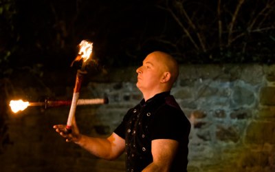 Fire walkabout, eating, juggling or fire shows