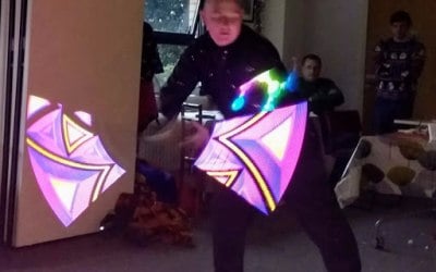 LED light staff and glow show