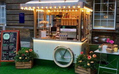 Our espresso Retro Coffee Cart @Edinburghfestivalfringe