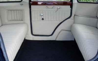 interior of vintage limousine