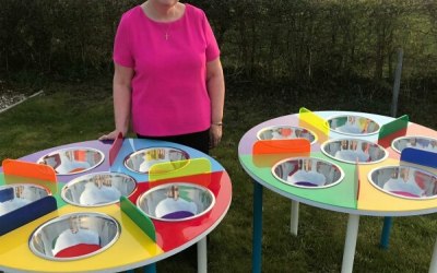 Myself showing off my new Sand Art Tables