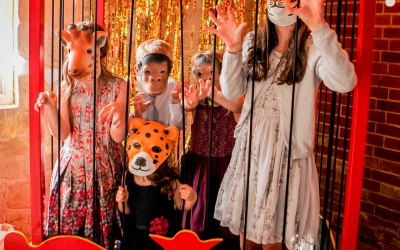 Circus theme animal cage makes the perfect photo prop for children and adults. Hand crafted by Little Luna Events on the Isle of Wight.