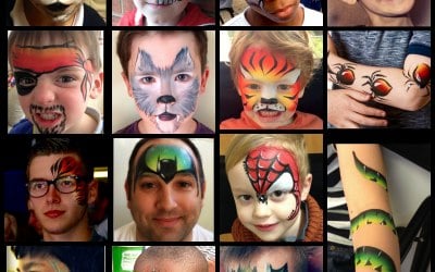 Boys Face Painting by Fey Faces Oxfordshire