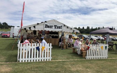 Beer Tent set up.