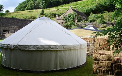 Fabulous farm wedding in a yurt