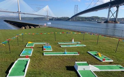  Our 9 Hole Crazy Golf Course is a great asset to any occasion. Whether it is for some friendly competition between family, work mates, friends... it is sure to bring excitement to your event. Book now and let the competition begin!