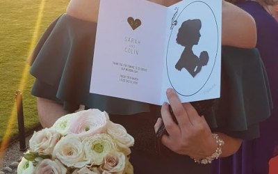 Wedding silhouette lady