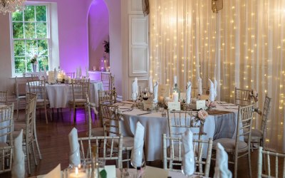 Backdrops, uplighters and centrepieces.