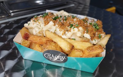 Return of the MAC! - gourmet mac and cheese with triple fried chips