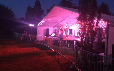 Local festival, stage, lighting, PA Systems, Sound, Instruments