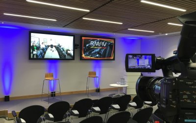 Multi-site Video Conferencing, Cameras, Filming, HD Screens, PA systems