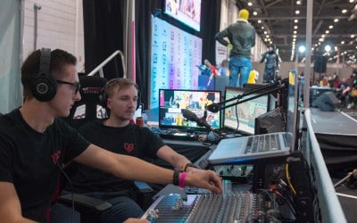 Full AV crew, equipment and stage provided by us at Comic Con in 2018