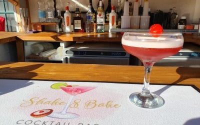 Our cherry bakewell cocktail