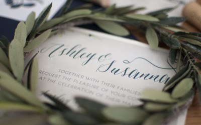 Tuscan elegant wedding invitations