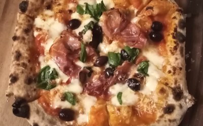 Prosciutto, olives and capers