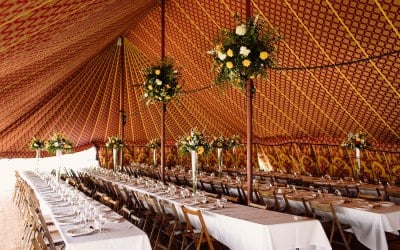 Each of our tents feature opulent linings.