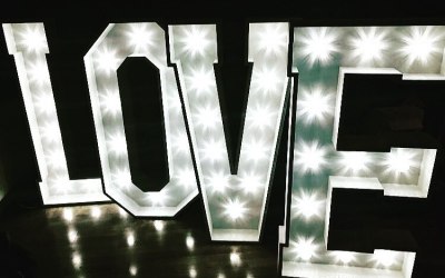 4’ Tall light up letters