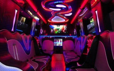 Interior of Party bus 16 seater