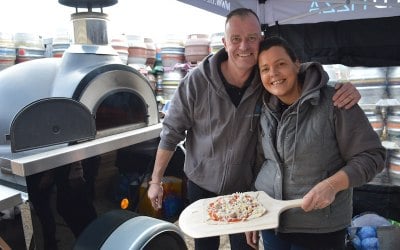 Chris & Emily Owners of Azure Wood Fired Pizza