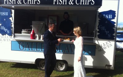 Fish and chip mobile van available for wedding catering, parties corporate catering and shows