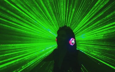 For DRY HIRE Silent Disco packages we also can supply Disco lights, Laser and Smoke package from as little as £45 this month, this picture was sent from a happy customer who added this option to her order