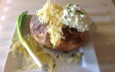 One of our baked potatoes from our Victorian baked potato trailer