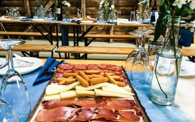 Cured meats and manchego