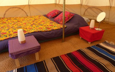 Our Bell tents are super comfortable and can come with proper mattresses