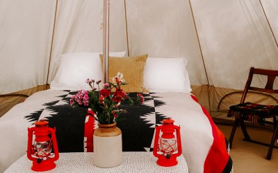 Ysella Bell Tent Hire - Bell Tent interior 