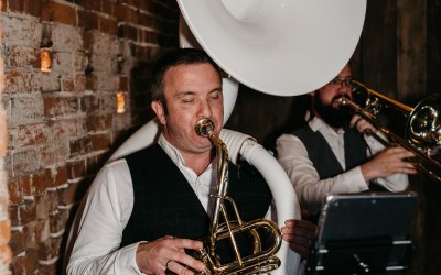 Sousa and trombone at a wedding