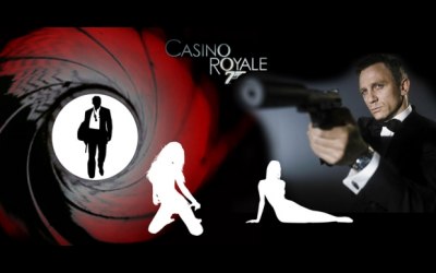 James Bond 007 Casino Royale backdrop 3m x 5m for hire