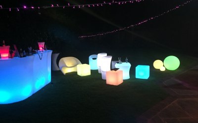 LED furniture and bar hire