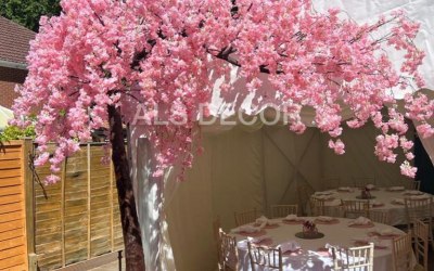 10ft Pink Artificial Pink Cherry Blossom Tree