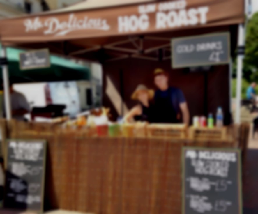 Hog roast ready to go. Mr Delicious Hog Roast Set Up