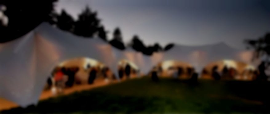 Capri marquees linked for a wedding