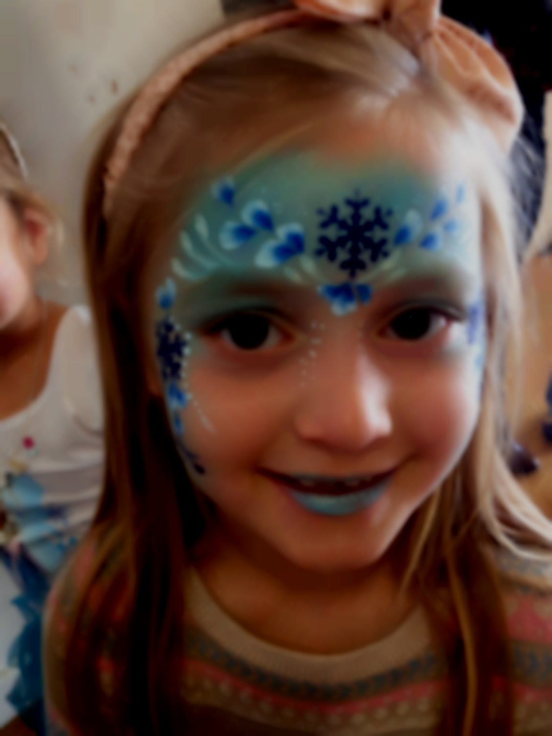 Frozen inspired Face painting at a Birthday party.