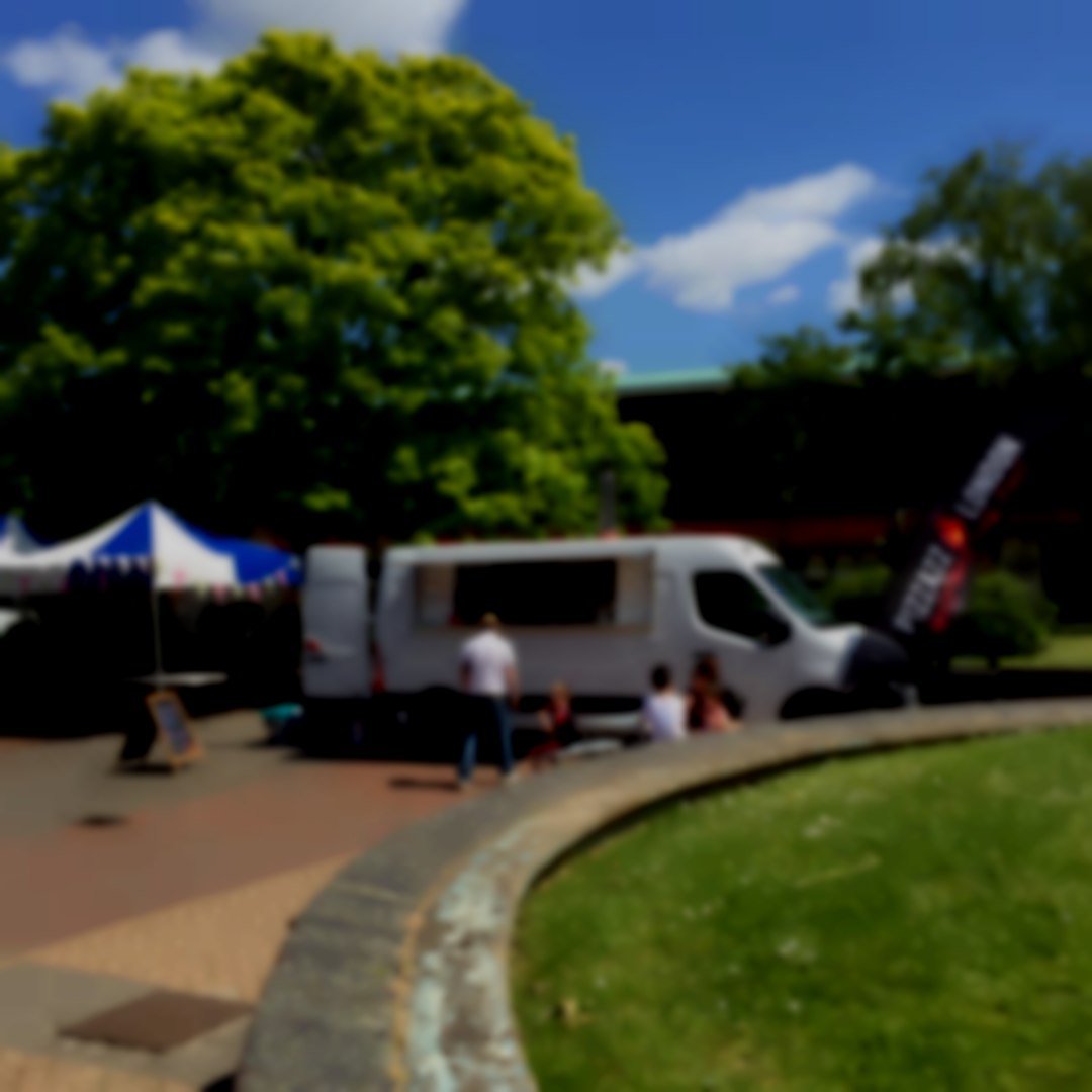 Setup for service at The Big Lunch in Hatfield Pizzazz mobile catering
